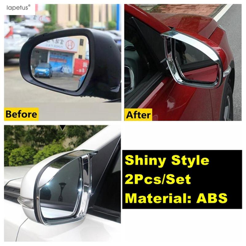 Rearview Mirror Rain Eyebrow Frame Decor Cover Trim For Suzuki Vitara Escudo / Sx4 S-cross 2015 -  Carbon Fiber Accessories