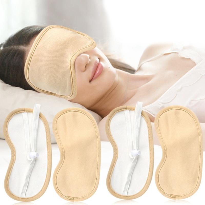 Air Permeable Castor Oil Eye Pack Containing Natural Oil Blended With Polyester And Terrycloth For Evening And Travel