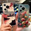 For Huawei Pura 70 Pro Plus Case Colorful Flower Painted Cover Soft Slim Phone Case For Huawei Pura 70 Ultra Pura70 Pro 5G Shell