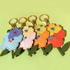 Peach Blossom Leather Keychain & Access Card Holder with Locator