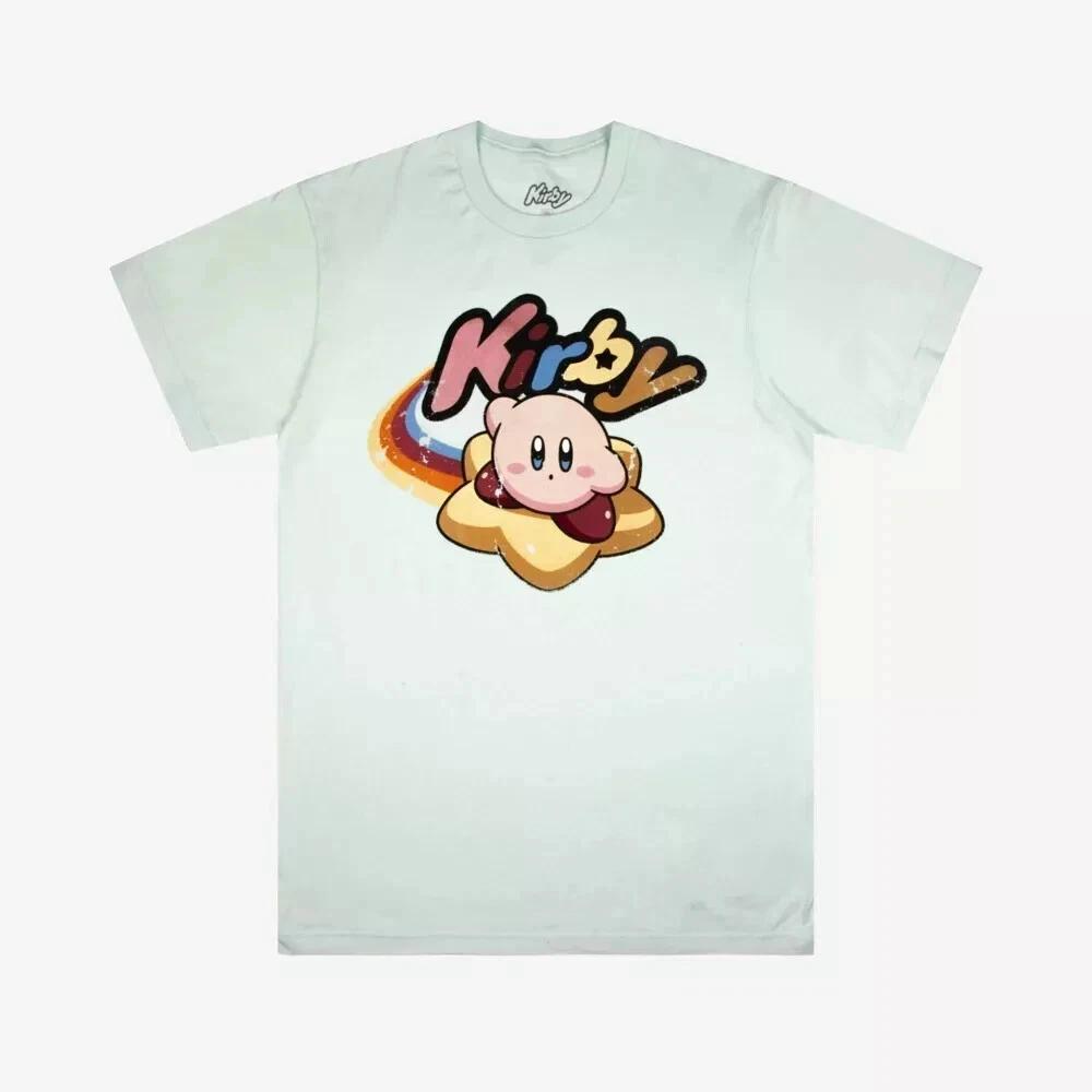 Nintendo Kirby Mens Kirby Rainbow Star Graphic Celadon Shirt NWT XL 3XL