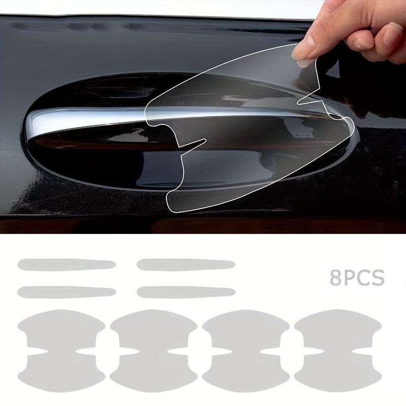

8-Piece Transparent TPU Car Door Handle Anti-Scratch Protective Film Set
