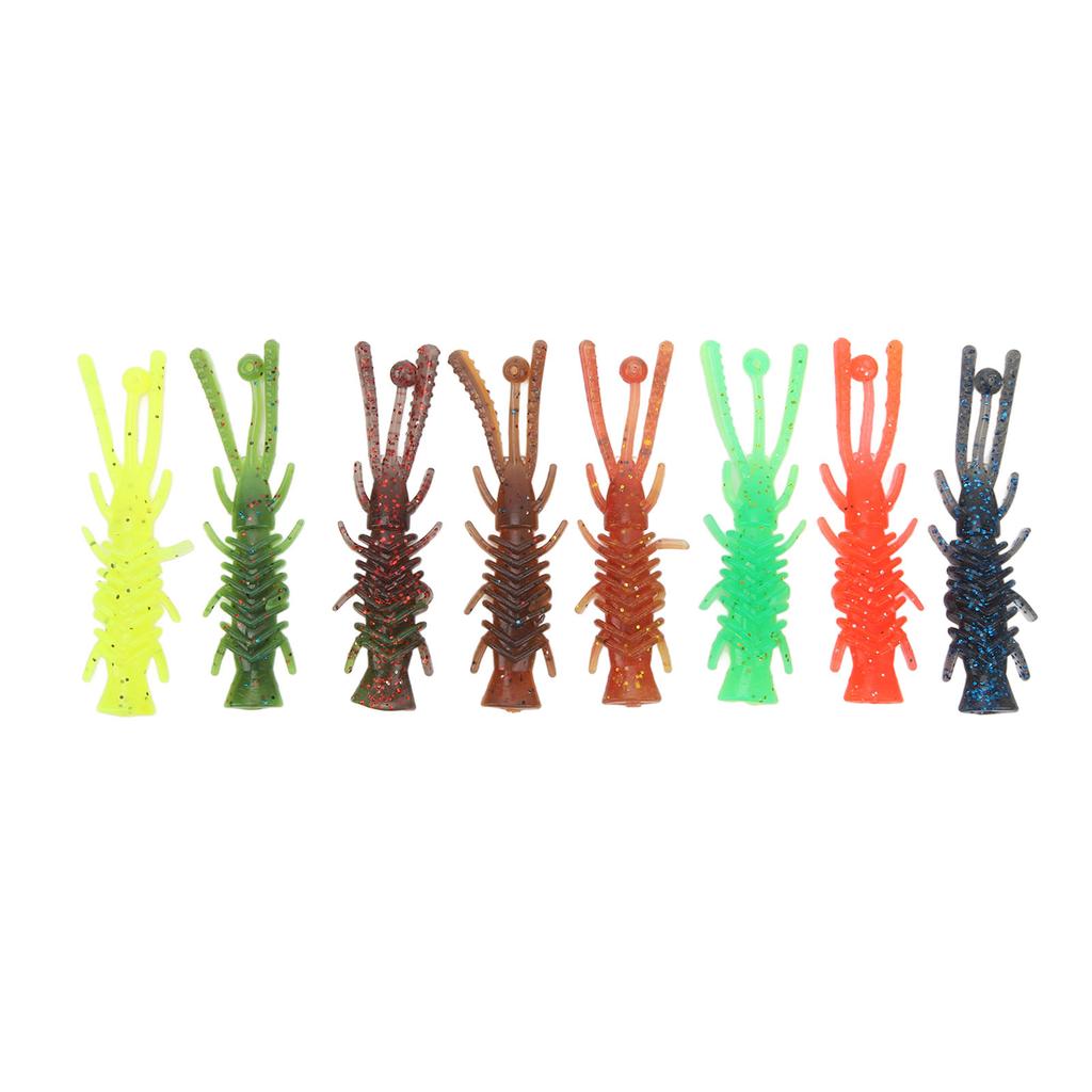5 Packs Floating Soft Shrimp Bait 6.3cm 2.1g Soft Silicone Lure for Fresh Water Sea Fishing