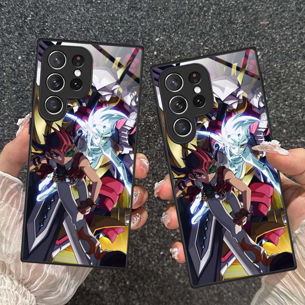 Yugioh Yuma Tsukumo Mobile Phone Case for Samsung Galaxy A56 55 54 53 52 51 36 35 34 23 16 15 5G Glass Colorful Cover Luxury