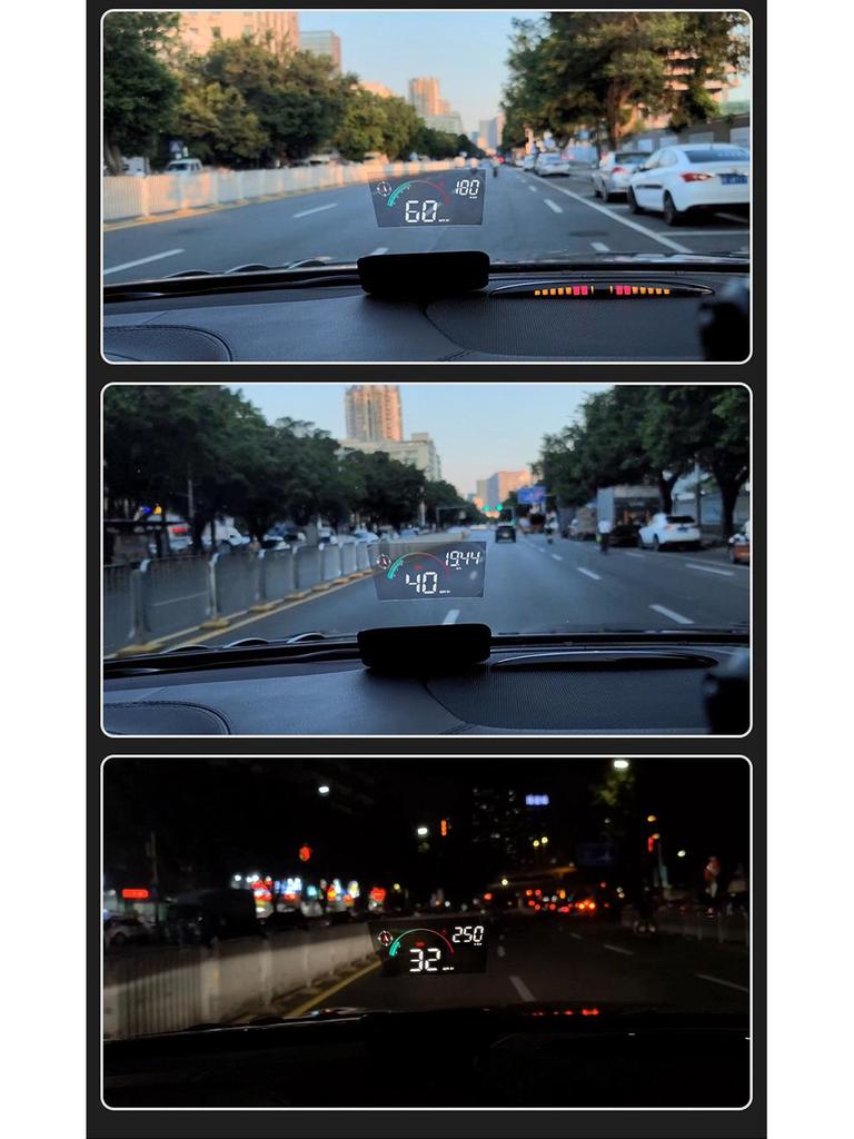 Multifunctional Car HUD with GPS, OBD Speed Display & Voice Alerts