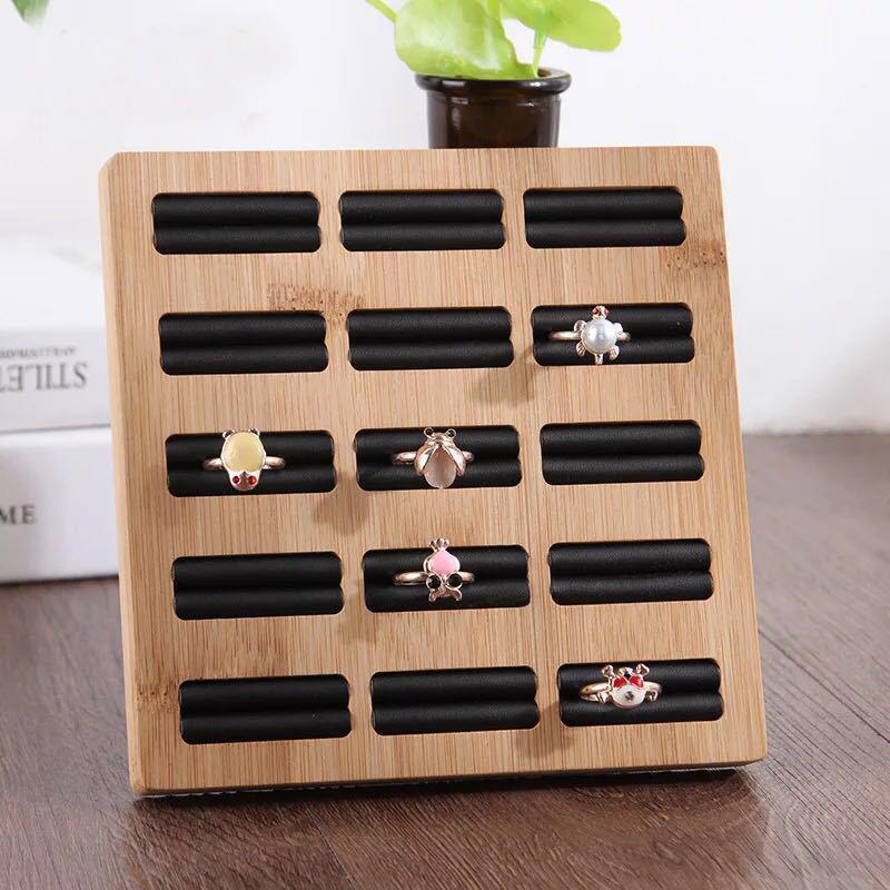 Bamboo  Wood Jewelry and Earring Display Stand