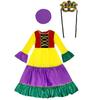 Kids Ethnic Style Dance Peacock Masquerade Halloween Cosplay Costumes Girls Stage Party Performance Dress Up Outfit