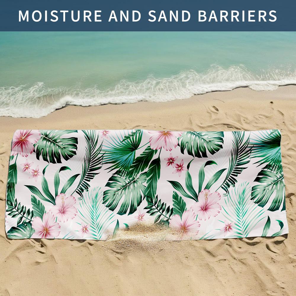 Double-sided Velvet Beach Towel, Microfiber Towel, Absorbent Bath Towel, Quick-drying Sunscreen Shawl
