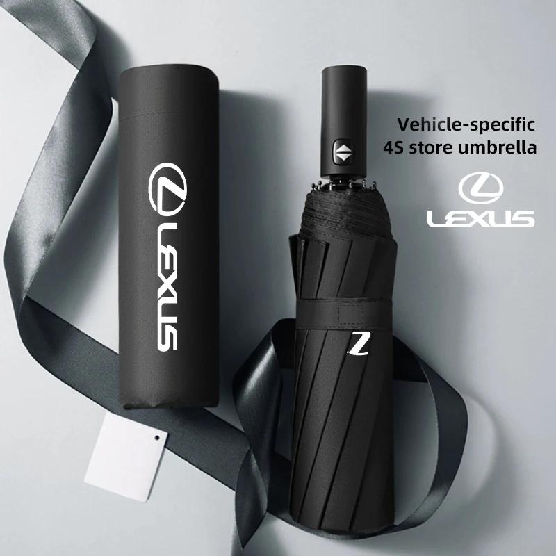 Ombrello Pieghevole Automatico con Logo Auto Ombrelli Anti-UV Per Lexus F SPORT ES RX NX LS UX LM LX GX LC RZ IS CT GS RC HS SC TX LBX I