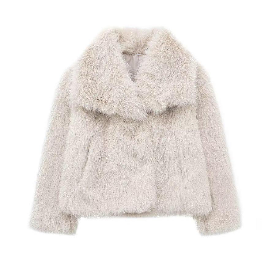 Women's Winter Fashion Artificial Fur Coat - European & American Style D69352