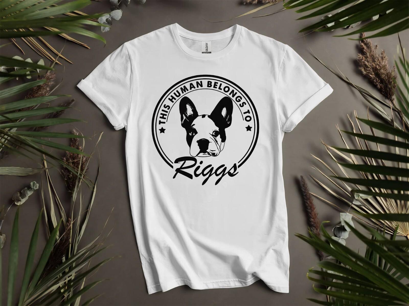 This Human Belongs To Custom Dog T-Shirt Mens Womens Tees Top T Shirt Mens Womens Tees Top Men Women Unisex Tshirt K802 L