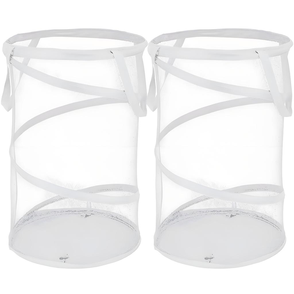 Large Foldable Mesh Laundry Basket with Handles Pop up Hamper for Laundry Room Bathroom Kids Room College Dorm