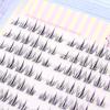 10 Filas/Caja Belleza de Pestañas Pestañas en Grupo para Ojos Pestañas Individuales DIY Estilo Coreano Cosplay Fibra Artificial Negro