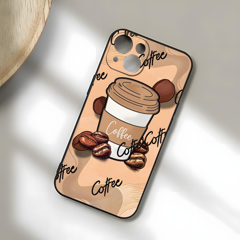 Coffee Art Phone Case For IPhone 17 Pro Max 15 Pro 16 14 Plus 12 13 Mini 11 Pro Shockproof Soft Cover