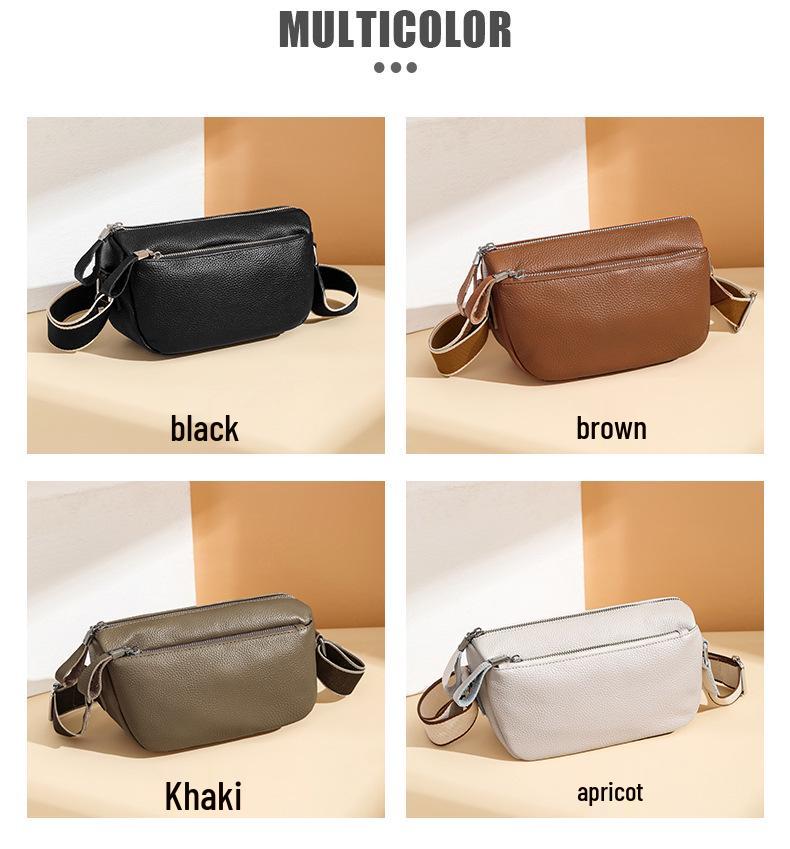 Women's Genuine Leather Large Capacity Handbag - Fashionable Crossbody and Shoulder Bag