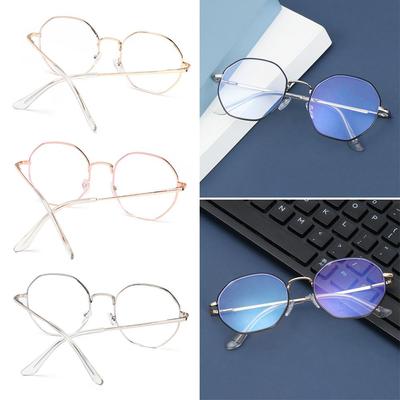 Fashion Eye Wear Metal Eyeglasses Myopia Optical Mirror Vision Care Anti-blue Light Glasses
