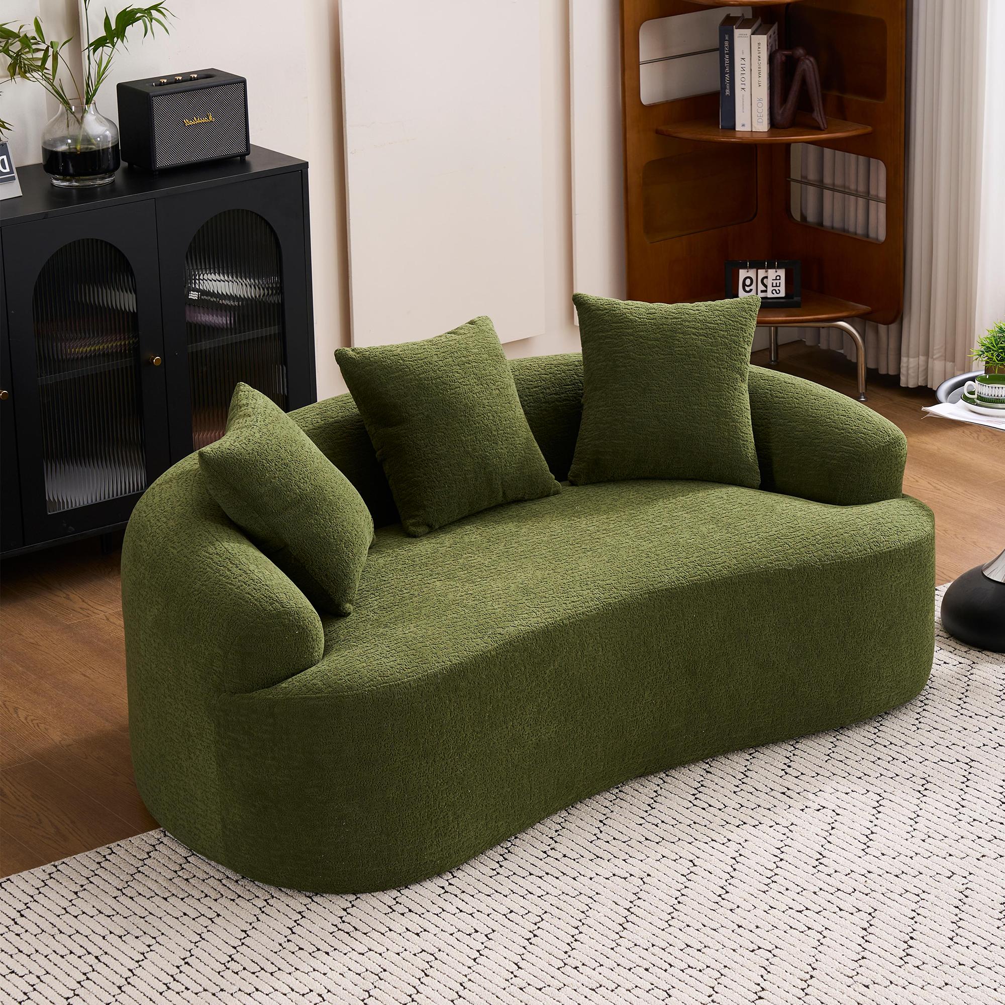 Modular, Curved Two-Seater Sofa - Compact