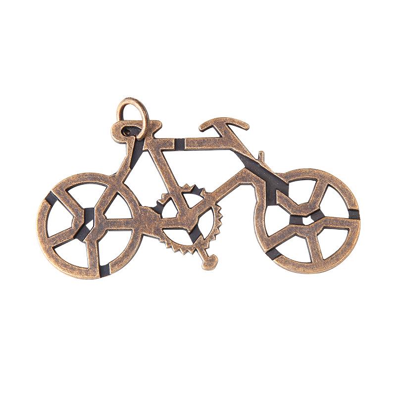 Mo Xu Zinc Alloy Puzzle Series: Educational Toy with Nine Interlocking Rings.
