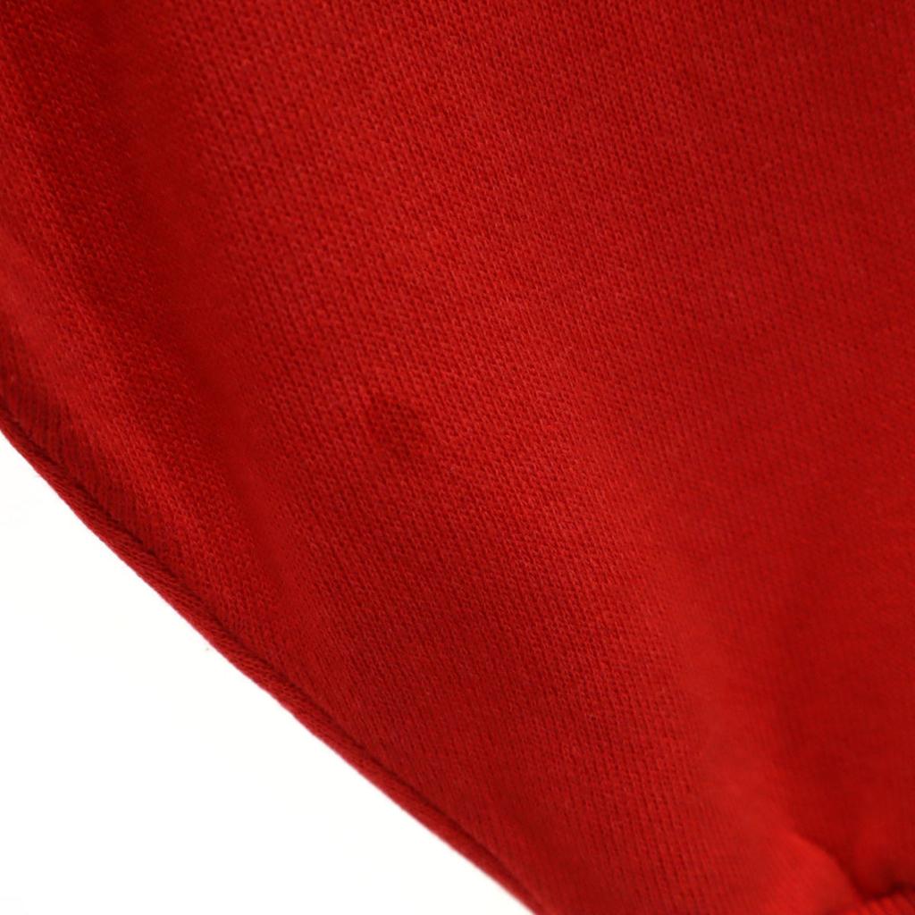 80s 90s Old Long sleeve sweat Red Sweatshirt with fleece lining Men's Used