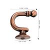 1Pair Premium Alloy Curtain Tieback Hook Wall Mounted for Drapes Curtains Hold Backs Elegant Simple Design Smooth Finish