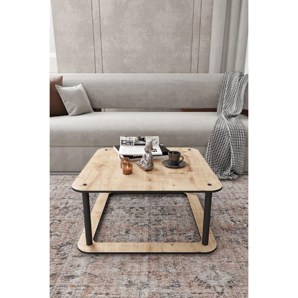 Arzum Home Hole Masivo Coffee Table 70x70 Square Sapphire Oak