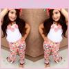 Comfortable Toddler Girls Kids Floral Tops Pants Trousers Headband 3pcs Outfits Set Clothes