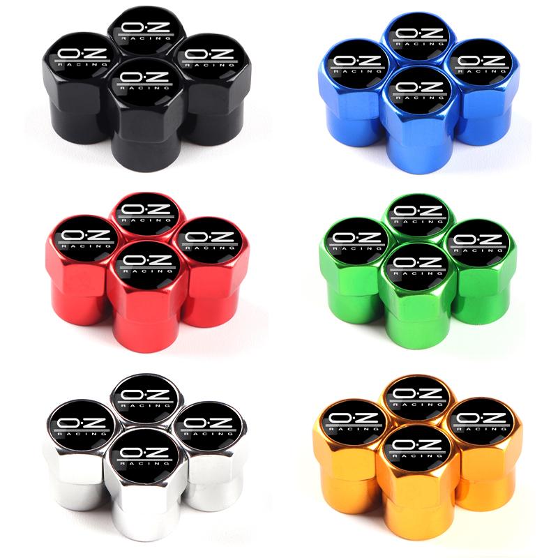4Pcs Car Wheel Tire Valve Stem Caps Air Tyre Dust Rim Cover For OZ Racing Logo Universal For Car Truck Accessories