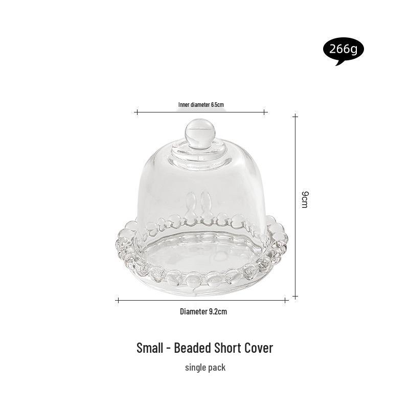 Transparent Cake Cover and Tray for Desserts, Mini Display Stand for Afternoon Tea or Fruit Tasting.