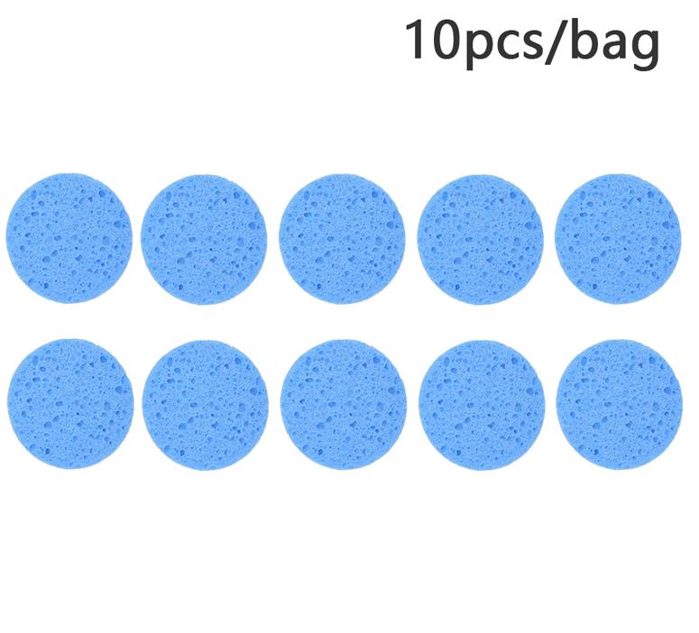 10Pcs Face Cleaning Sponge Pad for Exfoliator Mask Facial SPA Massage Makeup Removal Thicker Compress Natural Cellulose Reusable