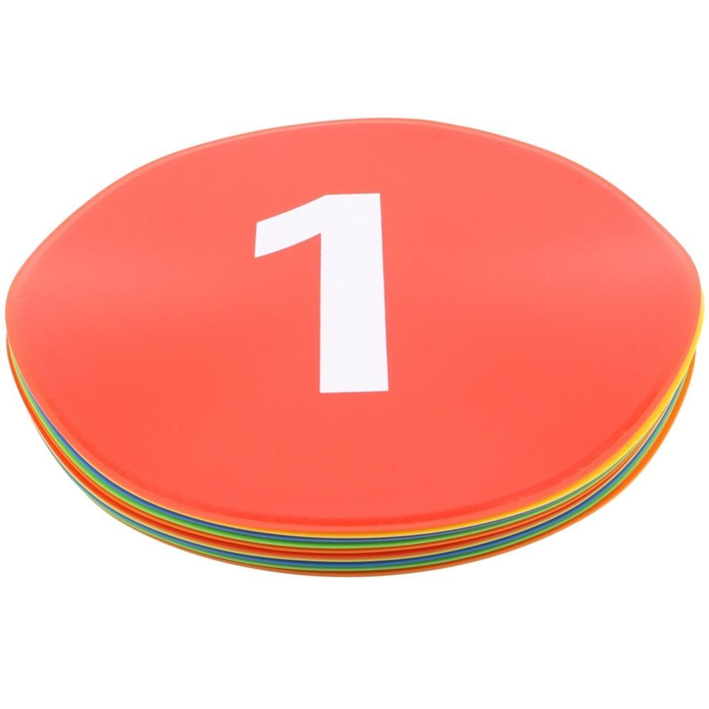 11PCS Mixed Colors Spot Markers TPE Marker Set Professional Field Markers  Classroom Games Number Labels 1-10