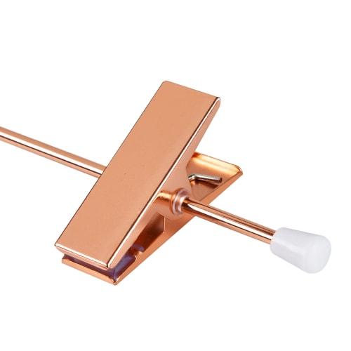 Amber Home Rose Gold Trouser Hangers, 20-Piece Set, Skirt Hangers, Steel Hangers for Bottoms, Pants, Slacks, and Towels, Durable Metal with Adjustable