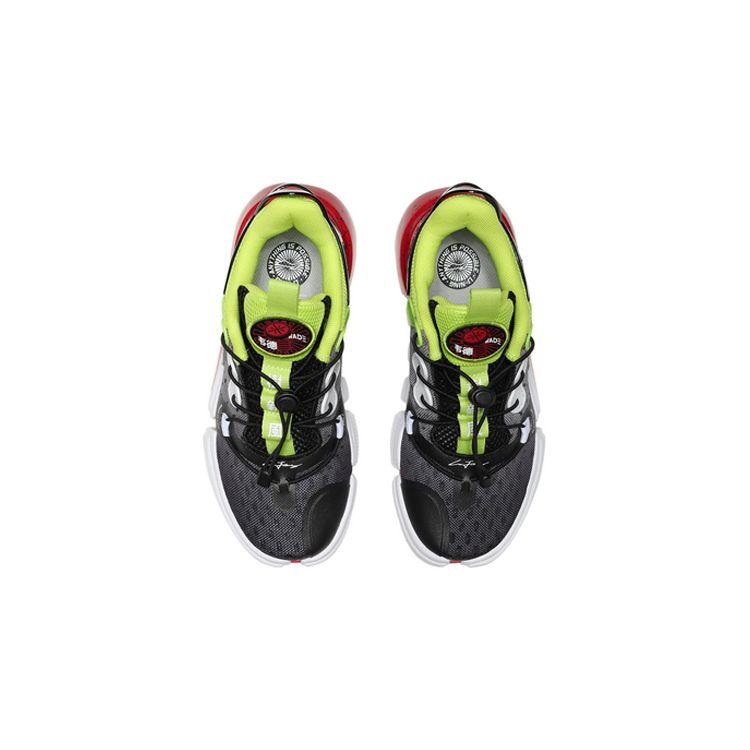 Li Ning Youth Wudao Low-Top Non-Slip Breathable Lightweight Sports Casual Shoes Kids Sneakers Black Green YKCQ078-3
