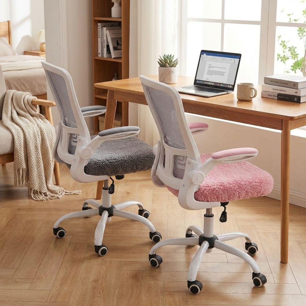 Stretch Computer Chair Seat Cozy Plush Elastic Chair Cover Chair Seat Protector  Winter Use