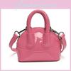 Modern Pu Shell Handbag With Stitch Detailing And Compact Design For Casual Outings