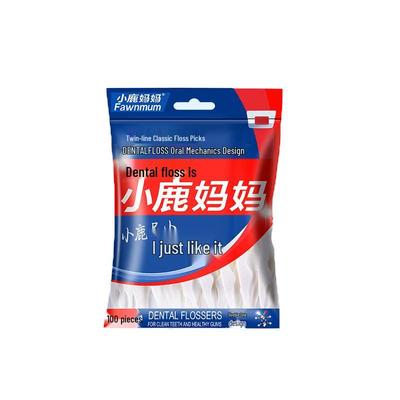 Little Deer Mom Classic Double Line Dental Floss Sticks, 1000 Count