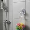 2 Pcs Removable Suction Cup Hooks Transparent Plastic Shower Suction Hooks Multi-Functional Shower Use Strong Hold Towel Hook