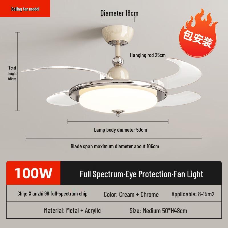 Dream Bubble Ceiling Fan with LED Light