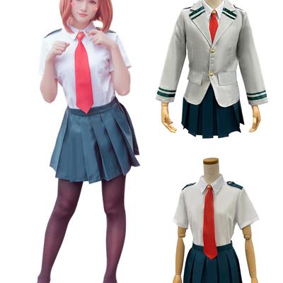 My Hero Academia Cosplay Anime Uniforma Paruka pro Halloween Velikost [Milky Time] (Sukňový set, L)