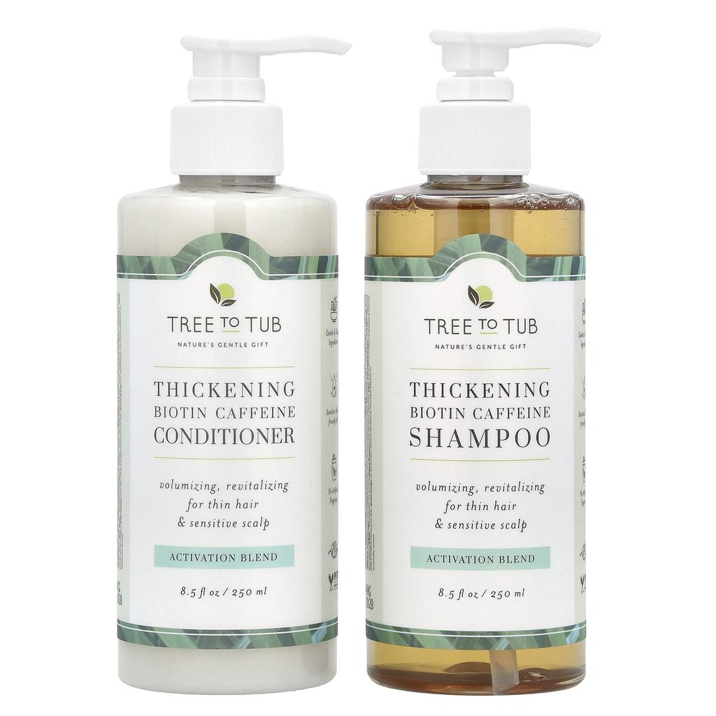 Hair Strengthening Biotin Caffeine Shampoo and Conditioner Set, Set of 2, 250Ml (8.5Fl Oz) Each