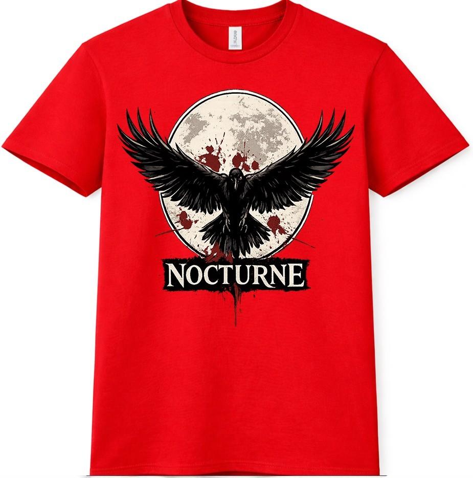 Gothic Raven TShirt Crow Full Moon Horror Bird Tattoo Style Gift Graphic Tee S