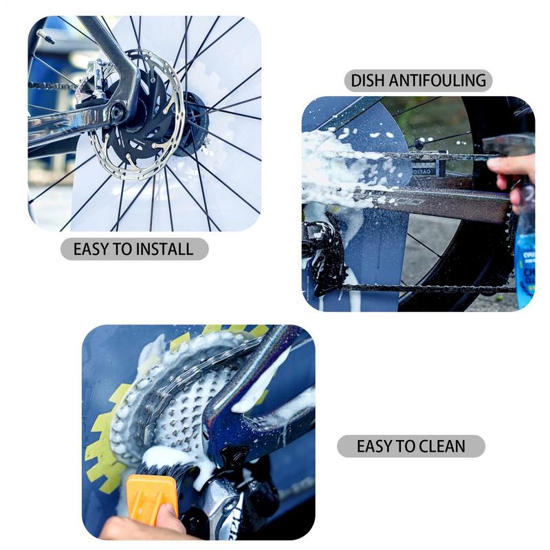 Bicycle Motorcycle Washing Disc Brake Cleaning Protection Cover PVC Anti Grime Guard Wheel Cover For Road Mountain Bike Clean