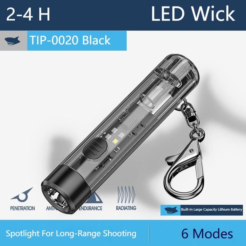 Mini LED Keychain Light Super Bright Flashlight Rechargeable USB