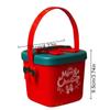 Portable Christmas Gift Box Eve Apple Packing Bag Santa Candy Snack Storage Bucket for Home Xmas Holiday New Year Party Supplies