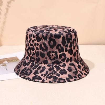 Spring And Summer Sun Hat Fashionable Versatile Face Bucket Hat Leopard