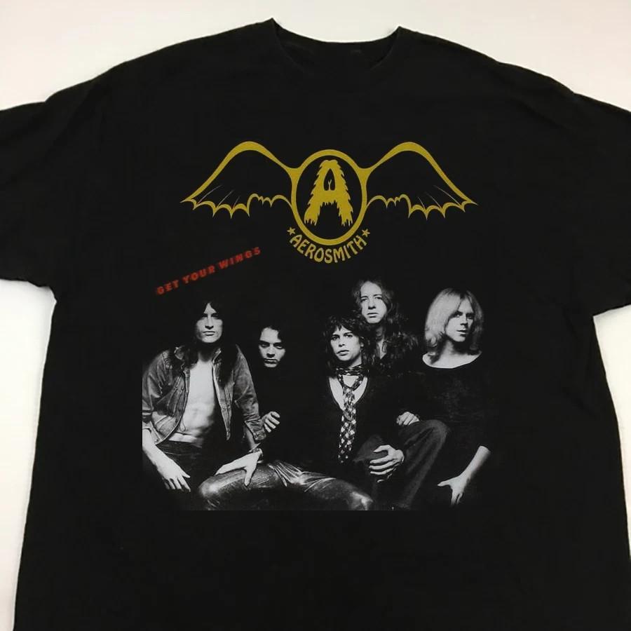 AEROSMITH Get Your Wings S234XL Unisex black TShirt Unisex T-Shirt Graphic Tee S
