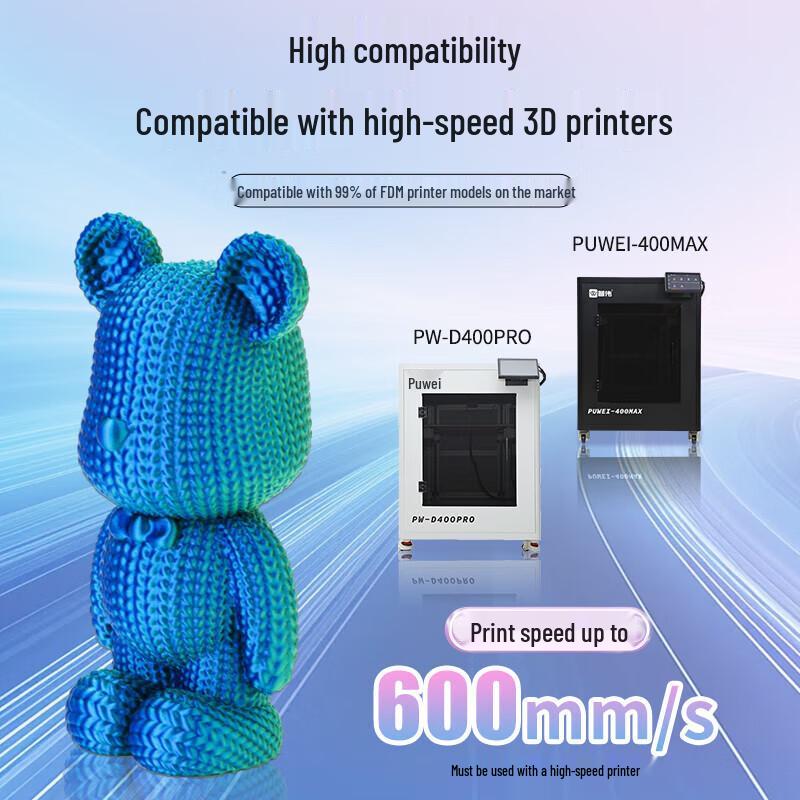 Puwei Dual Color Silk PLA 3D Printer Filament CN plug (adapter included)