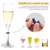 Silicone Wine Glass Marker Drink Bottle Cup Goblet Label Reusable Mug Marking Tag Recognizer Identification Color Random 36PCS