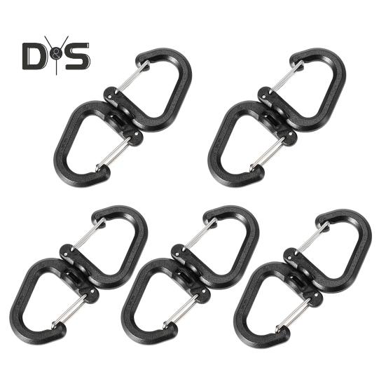 1/5 ks Otočný háček o 360 stupňů Přenosný lehký Venkovní kempování Turistika S-háček Otočný Věšák Závěsná přezka Kempingové příslušenství