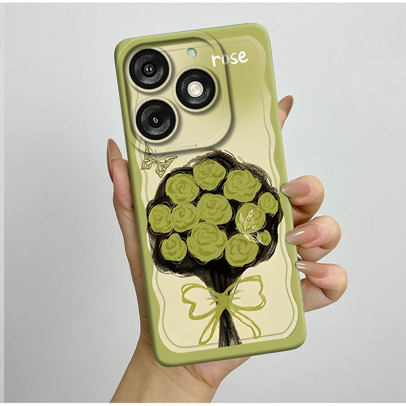 For Itel A50 A667L Casing Pretty Butterfly Flowers Soft Silicone TPU Shockproof Cover For Itel A50 A 50 ITELA50 2024 Phone Case