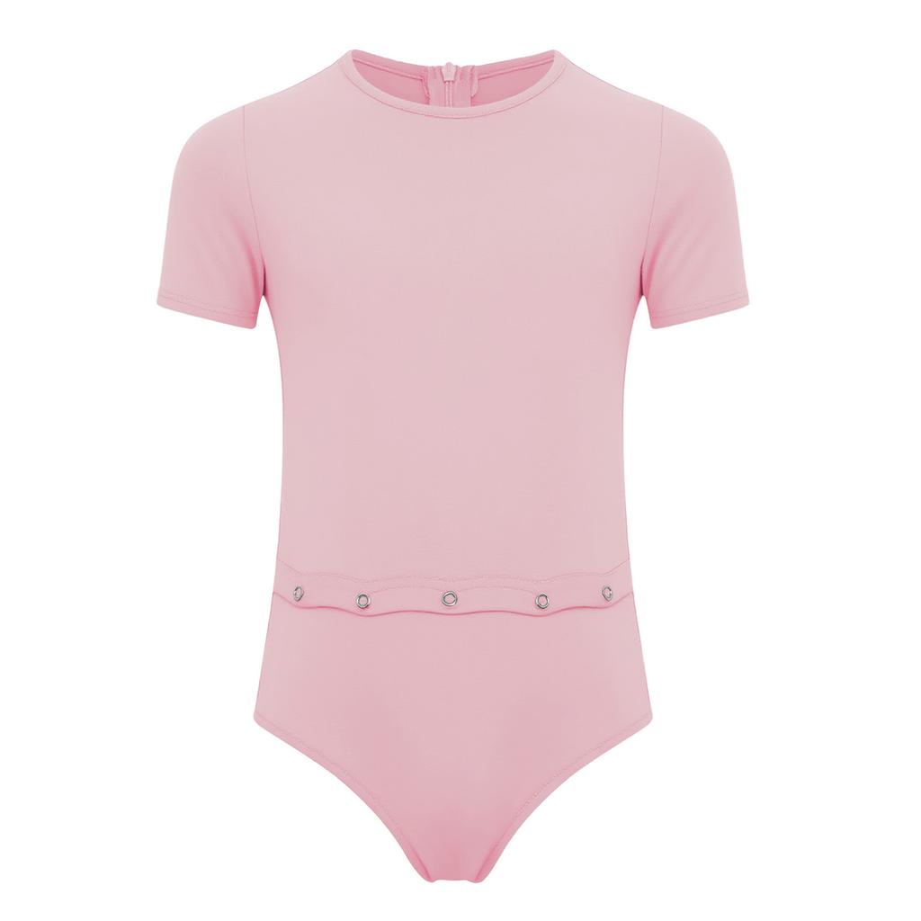 Unisex Ubranka Dziecięce Adaptacyjne Zapięcie na plecach Niewidoczny Zamek Błyskawiczny Zapobiegające Rozbieraniu Kombinezon Okrągły Dekolt Krótki Rękaw Body